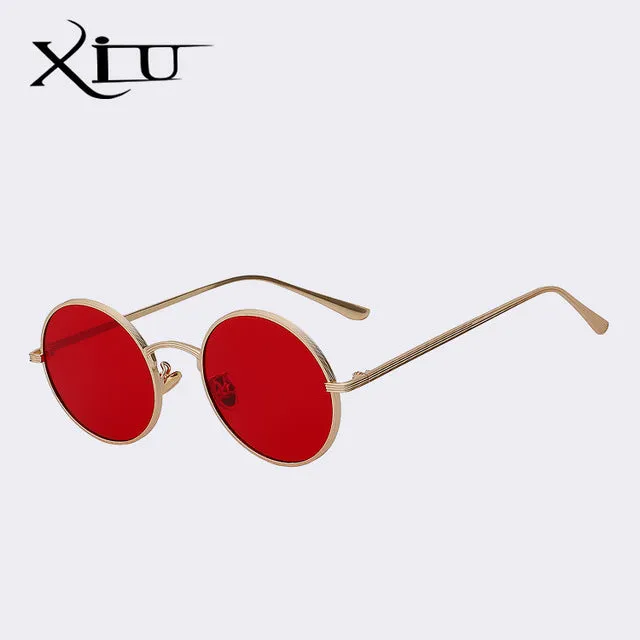 Xiu Xiu Brand Men's Round Red Sunglasses Women