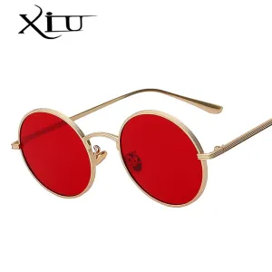 Xiu Xiu Brand Men's Round Red Sunglasses Women